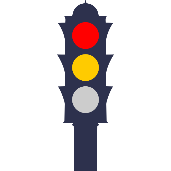 SVG Traffic light red and yellow