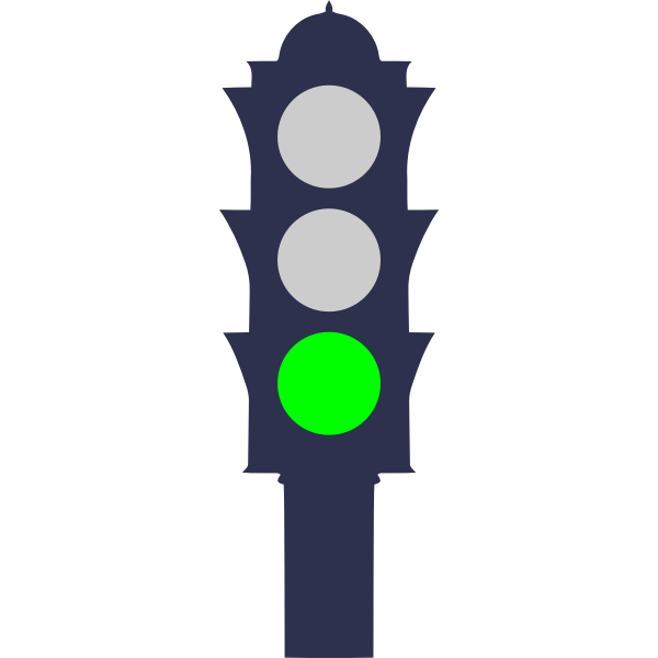 SVG Traffic light with green
