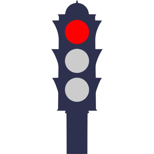 SVG Traffic light with red