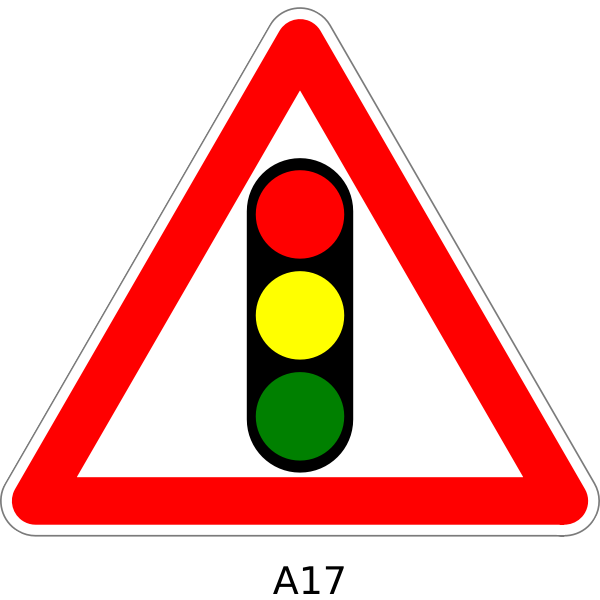 SVG Traffic lights vector road sign
