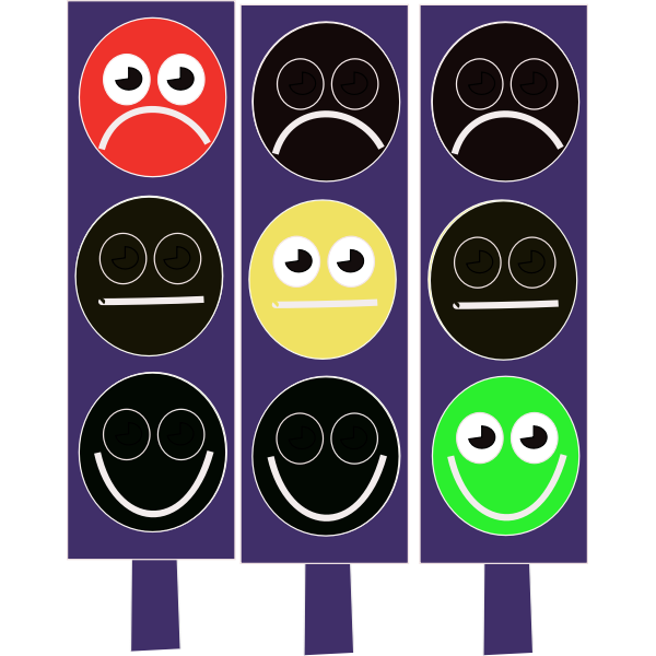 SVG Traffic lights with emoticons