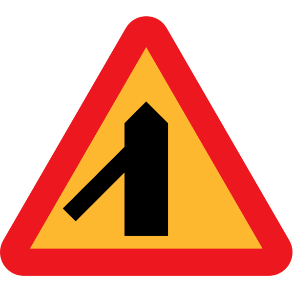 SVG Traffic merging from left vector sign