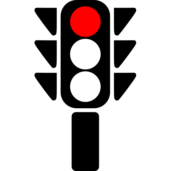 SVG Traffic semaphore red light vector image