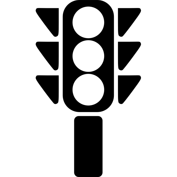 SVG Traffic semaphore silhouette vector image