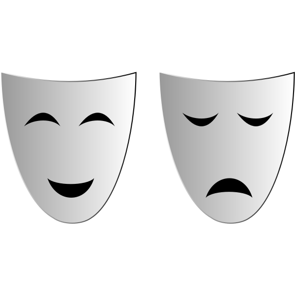 SVG Tragedy and comedy masks