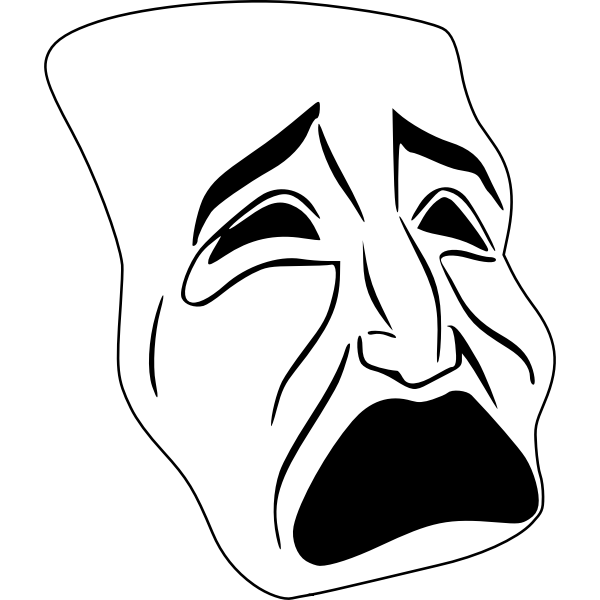 SVG Tragic mask
