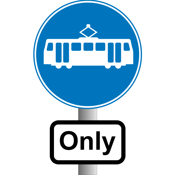 SVG Trams road sign
