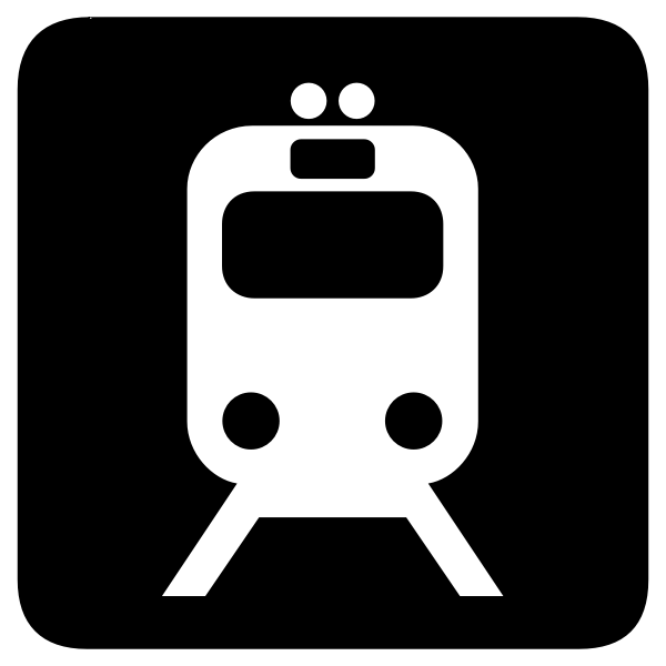 SVG Tramway station sign vector drawing