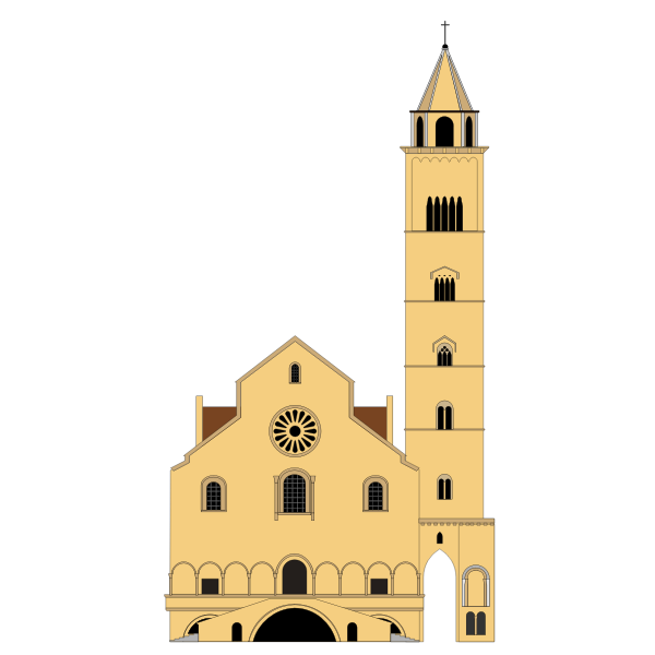 SVG Trani cathedral vector image