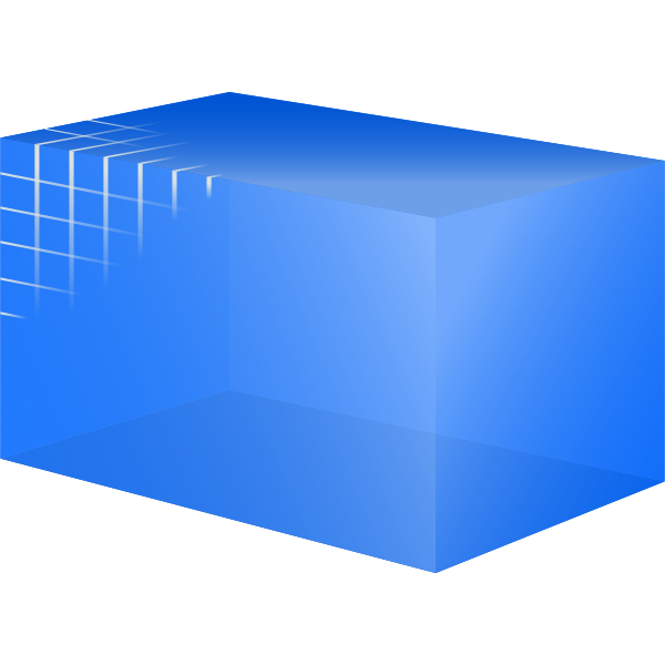 SVG Transparent blue cube