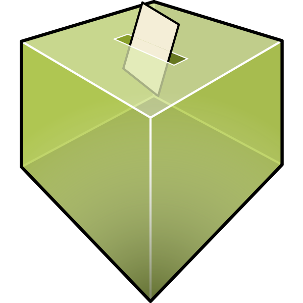 SVG Transparent election voting box vector illustration