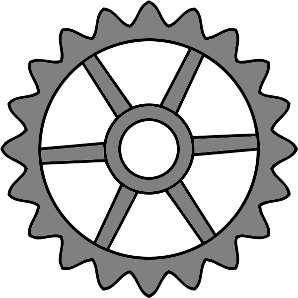 SVG Trapezium holes cog
