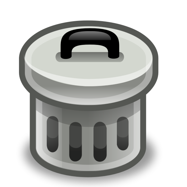 SVG Trash can vector image