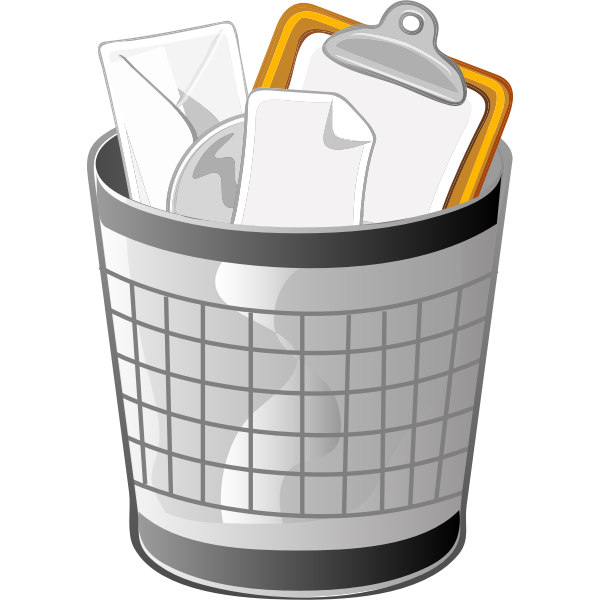 SVG Trash can vector image