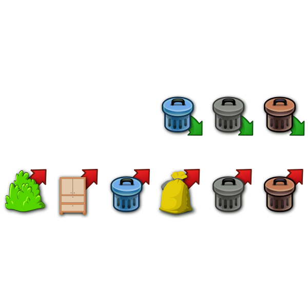 SVG Trash vector icons