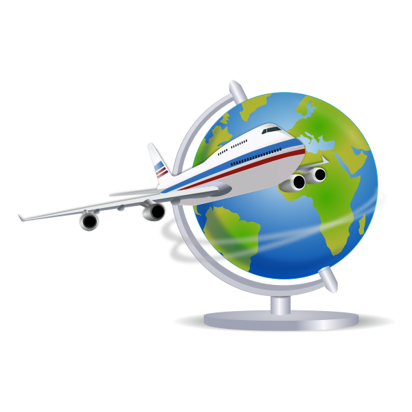 SVG Travel globe