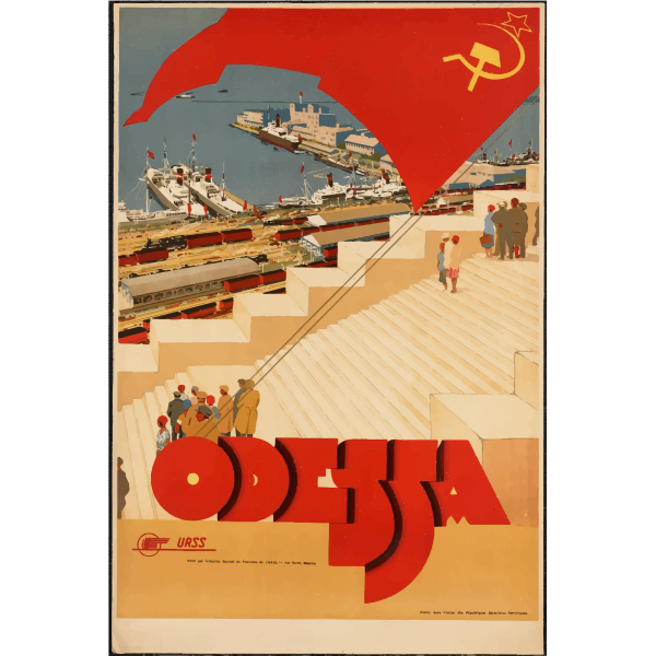 SVG Travel poster of Odessa Ukraine