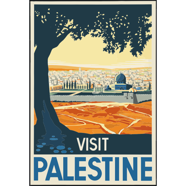 SVG Travel poster of Palestine