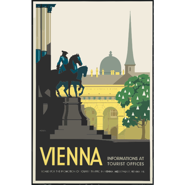 SVG Travel poster of Vienna