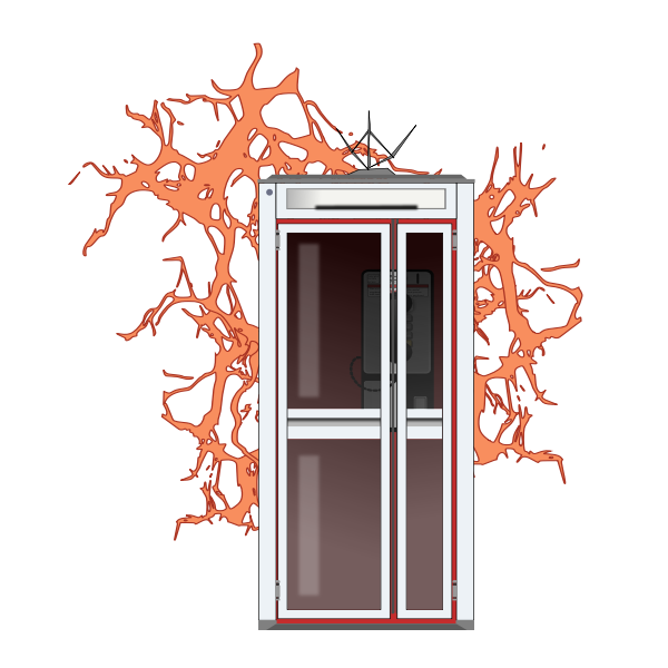 SVG Traveling telephone booth