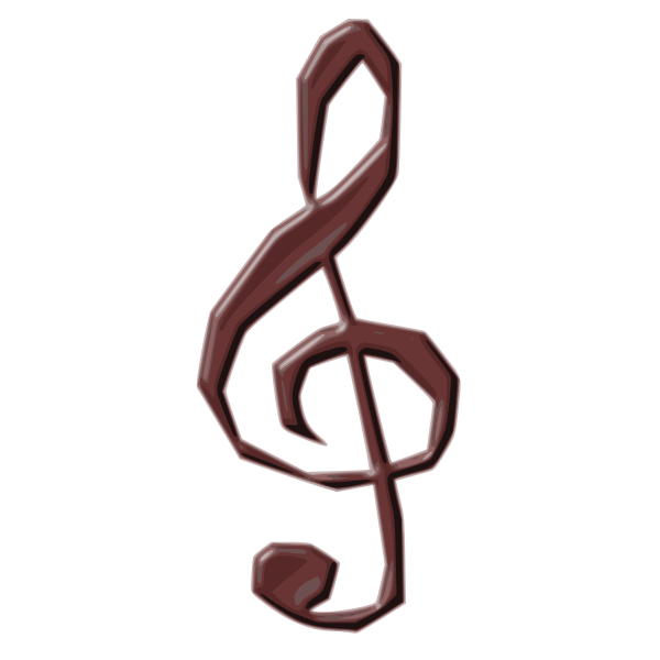 SVG Treble clef chocolate