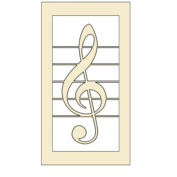 SVG Treble clef vector graphics