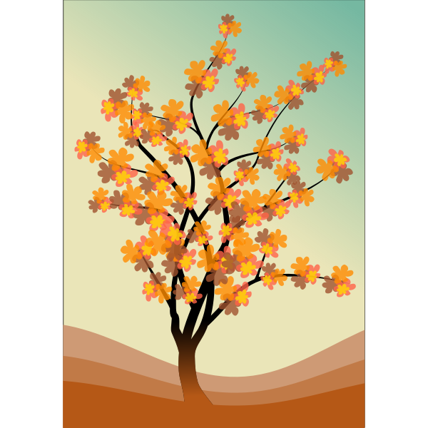 SVG Tree and flowers
