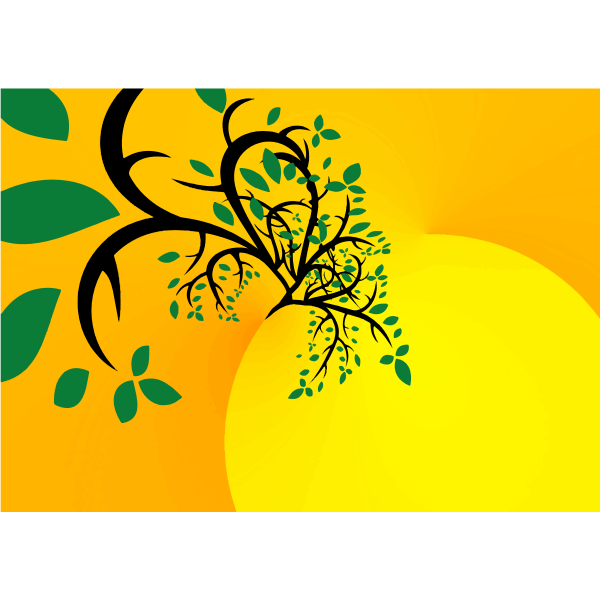 SVG Tree And Sun