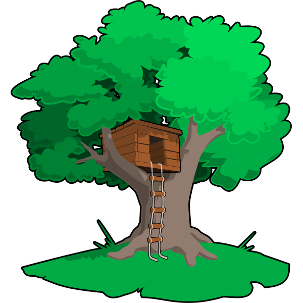 SVG Tree house vector illustration