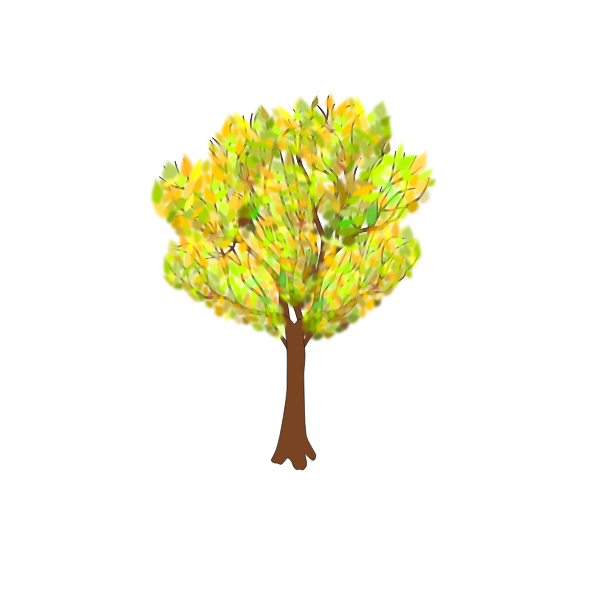 SVG Tree in autumn vector graphics
