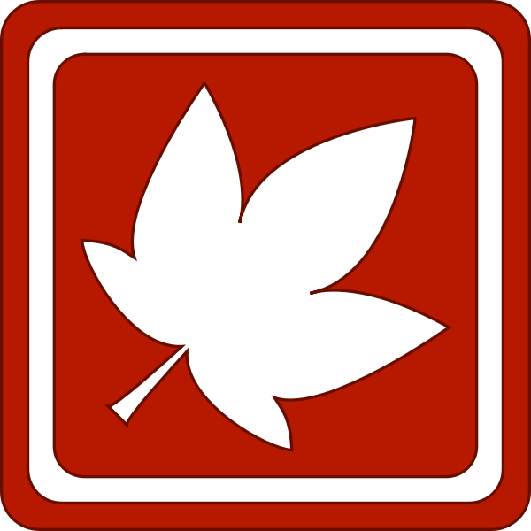 SVG Tree leaf sign vector drawing