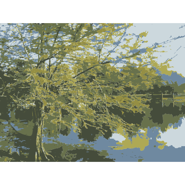 SVG Tree Over Pond