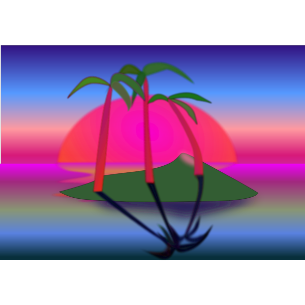 SVG Tree Palms at Sunset