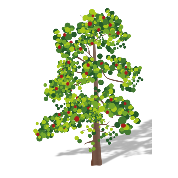 SVG Tree with flowers