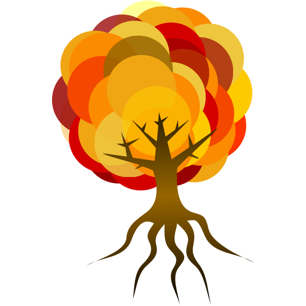 SVG Tree with root vector graphics