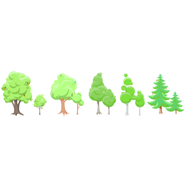SVG Trees in woods