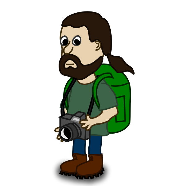 SVG Trekker comic character vector image