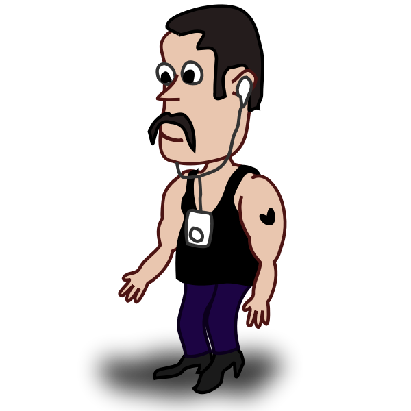 SVG Trendy man comic character vector image