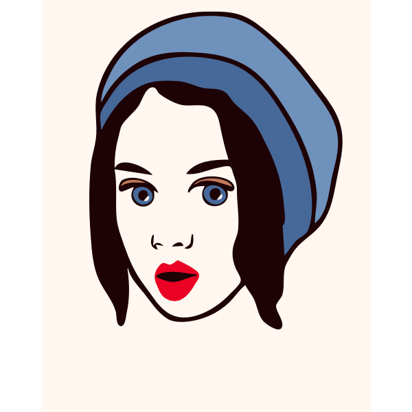 SVG Trendy teenage girl vector image