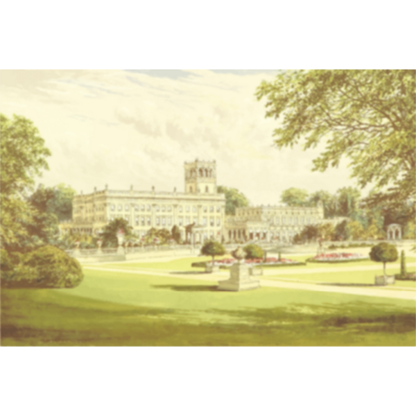 SVG Trentham Hall vector illustration