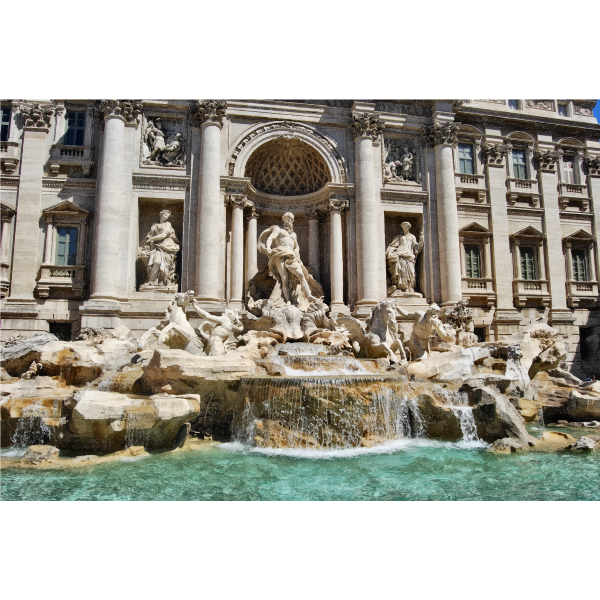 SVG Trevi Fountain vector clip art