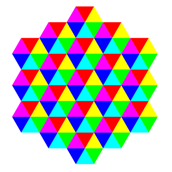 SVG triangle tessellation 6 color