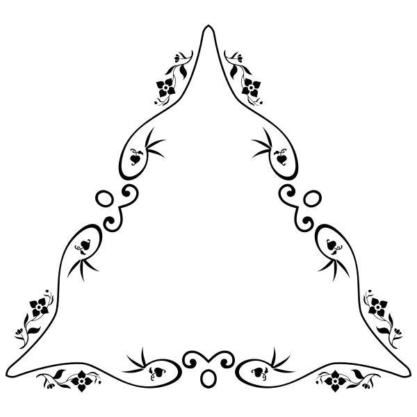 SVG Triangular flower frame