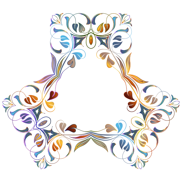SVG Triangular flowery photo frame