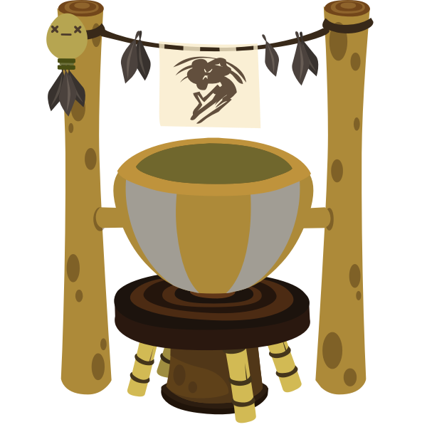 SVG Tribal cooking equipment