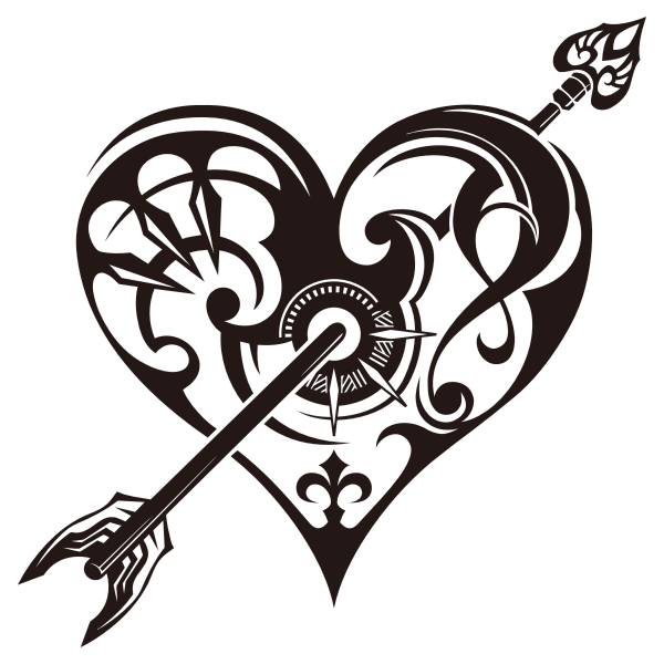SVG Tribal Pierced Heart