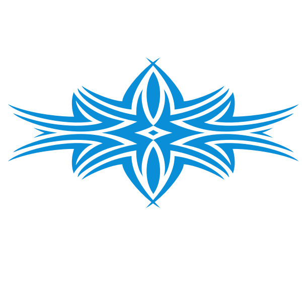 SVG Tribal shape blue color