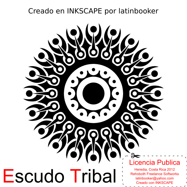 SVG Tribal shield vector image