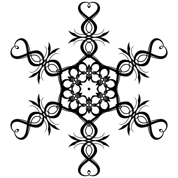 SVG Tribal snowflake