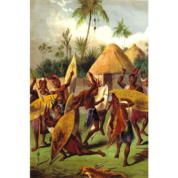 SVG Tribal war dance